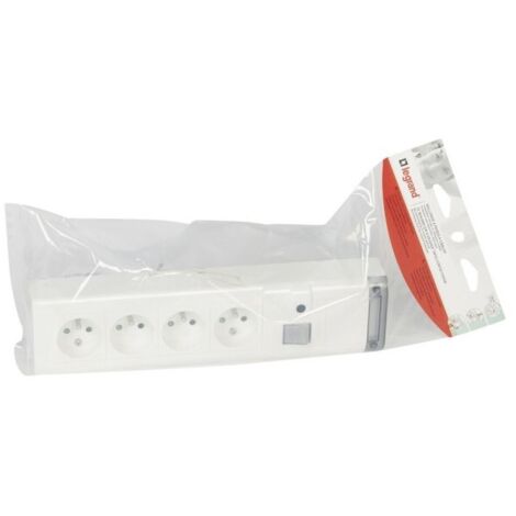 Legrand 050616 Bloc multiprise fixable - 4x2P+T - sans cordon - inter bipol/limit int