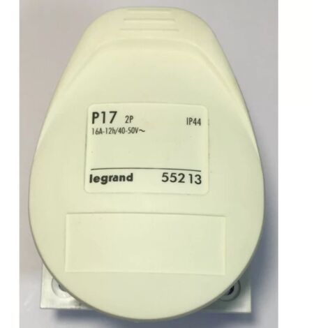 Legrand 055213 - P17 - Sockel Tableau 2P 16A 40/50V IP44 - Grau