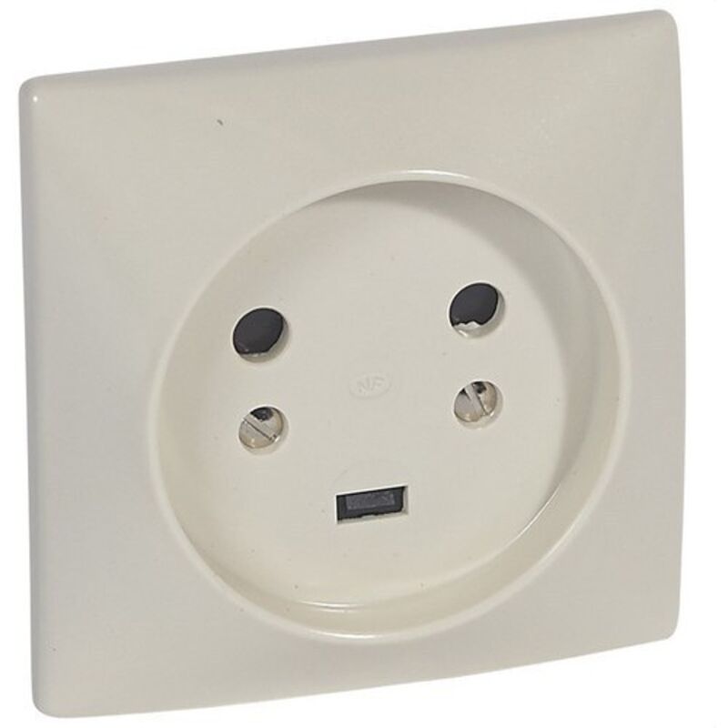 Legrand - 055432 Embase 2P + tt 20A 380V à griffes 80x80mm