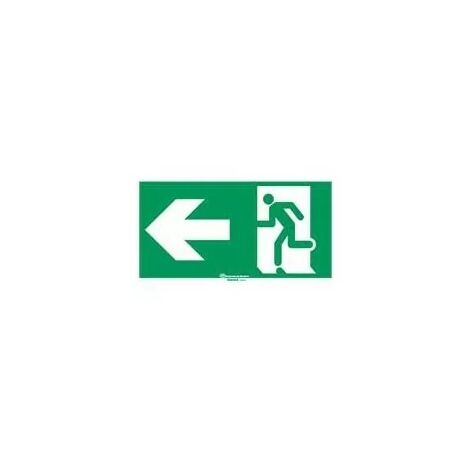 Legrand 061001 Etiquette signalisation réglementaire pour baes - sortie de secours porte à gauche