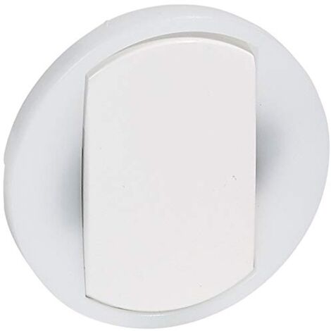 Legrand 065004 - Tapacubos blanco - VV / Pulsador con corona iluminada - dedo ancho - Céliane