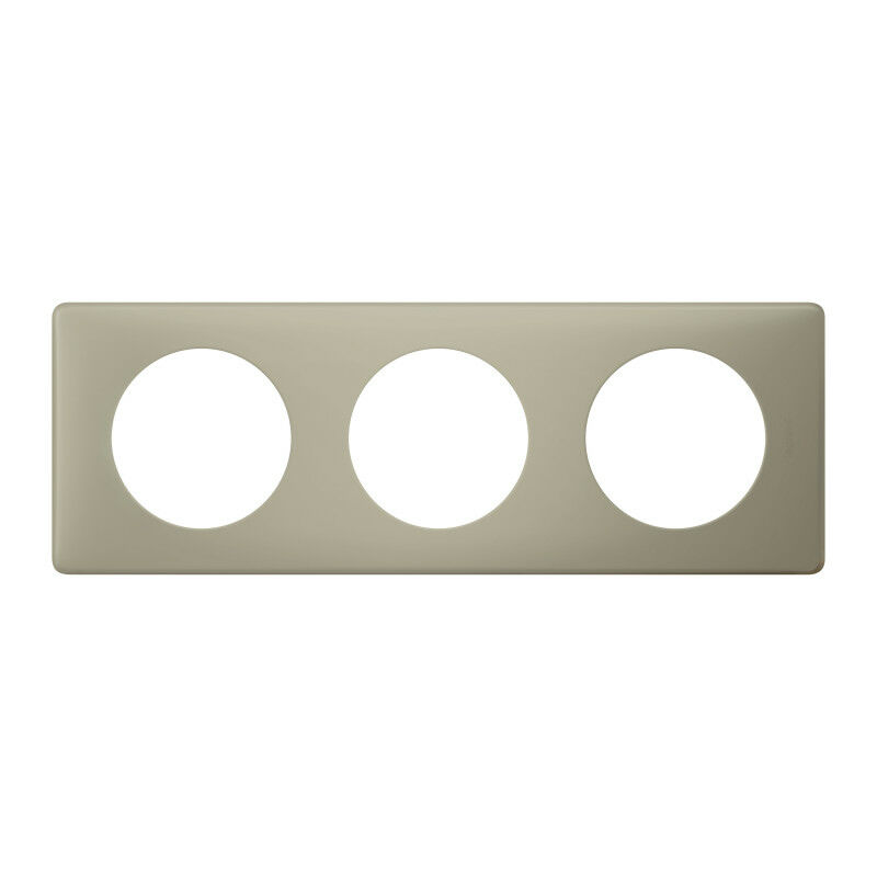 Legrand - Plaque Céliane Poudré 3 postes finition Argile (066713)