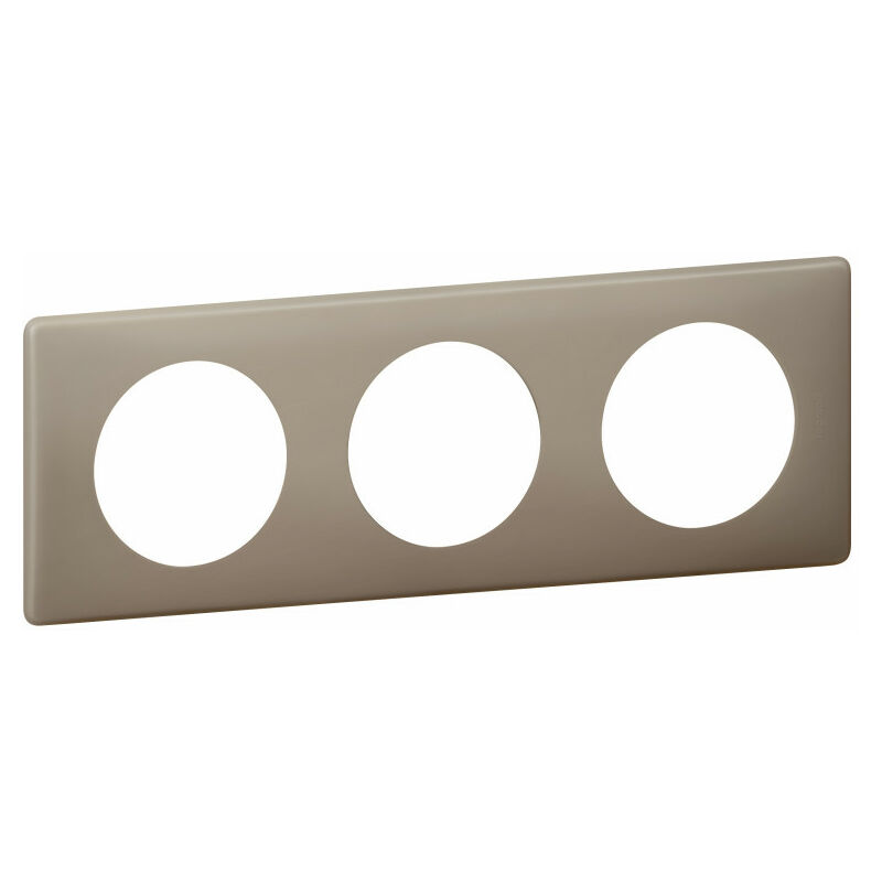 Plaque Céliane Poudré 3 postes finition Grès (066723)