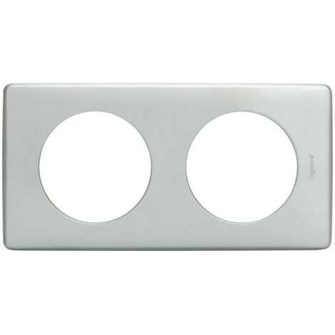 Legrand 066782 Plaque Céliane 2 postes finition Alu Naturel
