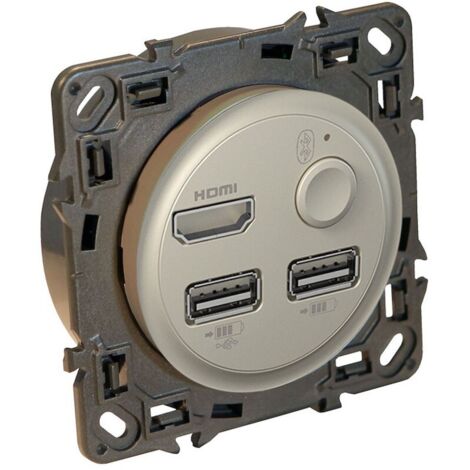 Legrand 067374 Media Hub Light Céliane - finition titane
