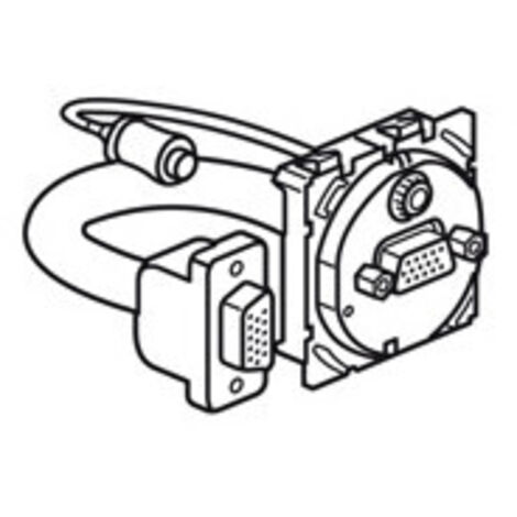 Legrand 067376 - Prise HD15 femelle + jack 3,5 mm Céliane - pré-connectorisée