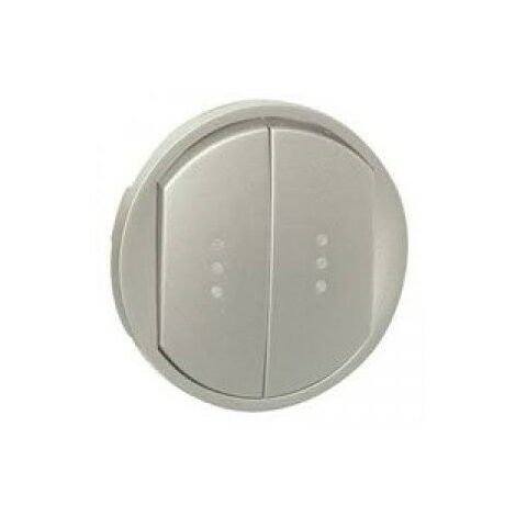Legrand 068304 - Tapacubos Céliane - doble push-pull / doble pulsador - intermitente / luminoso - titanio