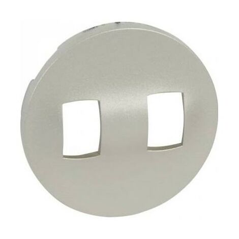 Legrand 068319 - Enjoliveur Céliane - double Va-et-vient / double Poussoir à levier - titane