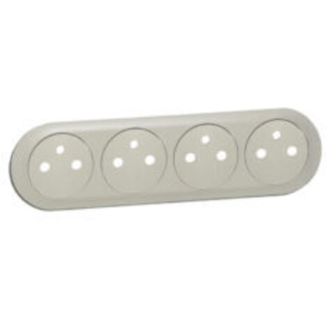 Legrand 068414 - Enjoliveur céliane Prise 4 x 2p+t surface précablée compacte - titane