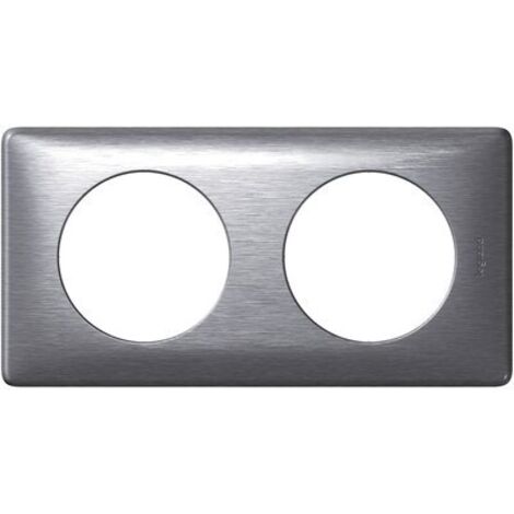 Legrand 068922 - Plaque Céliane - anodisé - 2 postes - aluminium