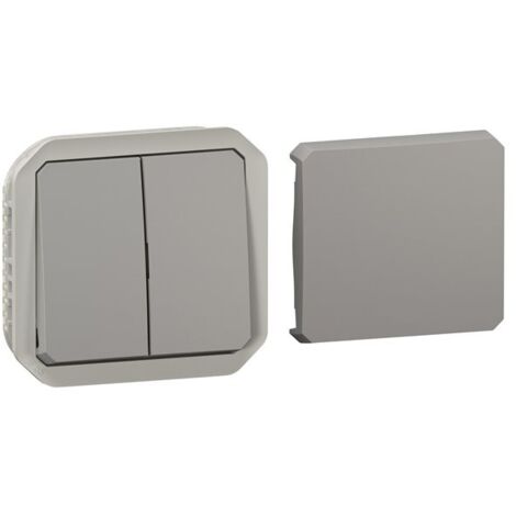 Legrand 069506L Transformador impermeable reversible para realizar 5 funciones Plexo IP55 IK08 con embellecedor acabado gris