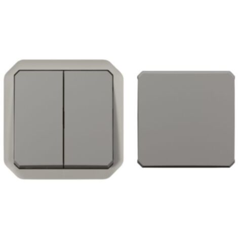 Legrand 069506L Umkehrbarer wasserdichter Umformer zur Realisierung von 5 Funktionen Plexo IP55 IK08 mit grauer Oberfläche
