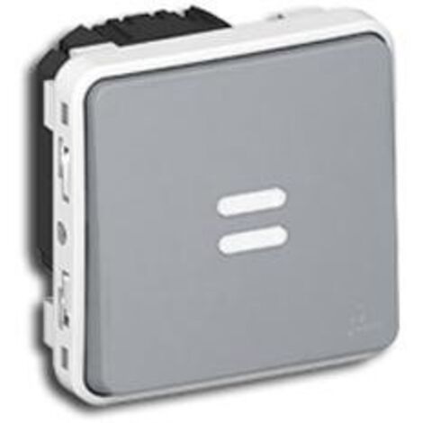 LEGRAND 069542 PLEXO  Pulsador luminoso E/S gris