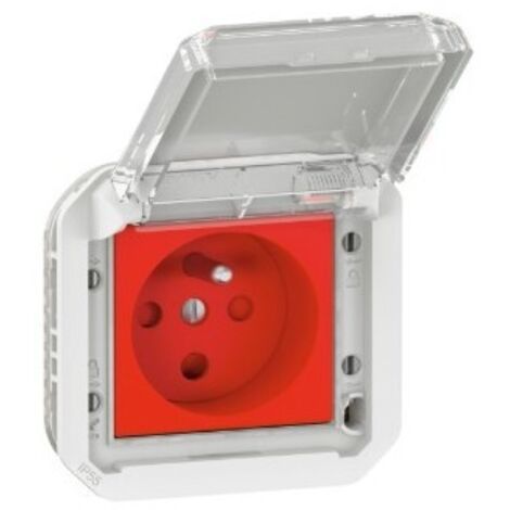 Legrand 069623 Prise de courant 2p+T à détrompage Legrand Plexo composable blanc - 16 A - 250 V