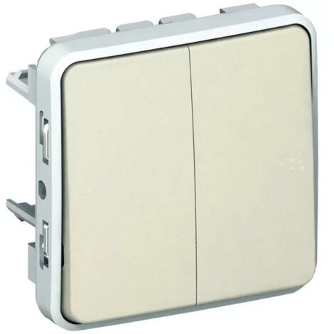 Legrand 069625 - Deviatore doppio Prog Plexo modulare bianco - 10 AX