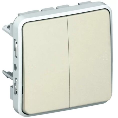 Legrand 069625 – Double va-et-vient Prog Plexo composable blanc – 10 AX