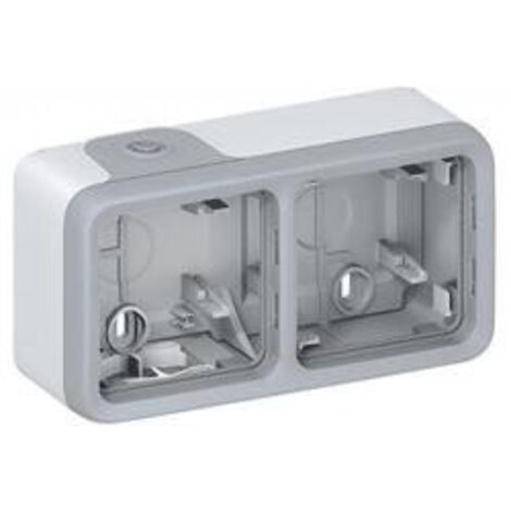 LEGRAND 069672 PLEXO  Caja superficie horizontal 2 posiciones gris