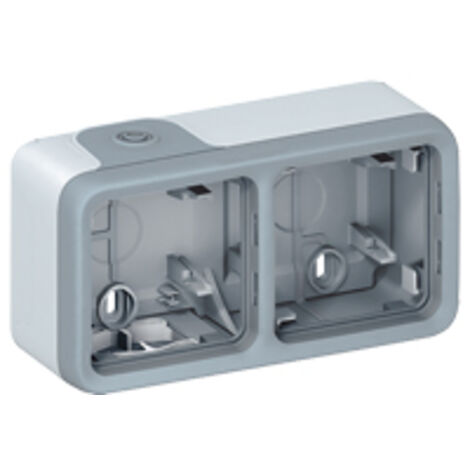 LEGRAND 069672 PLEXUS  Scatola superficie orizzontale 2 posizioni grigia
