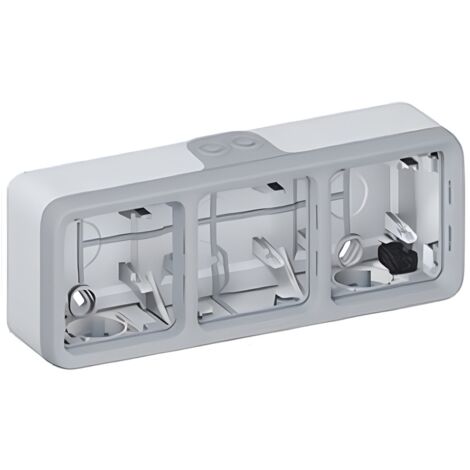 LEGRAND 069680 PLEXUS Horizontaler Oberflächenkasten 3 Positionen grau