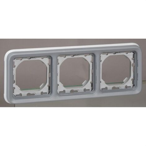 LEGRAND 069687 PLEXO  Caja empotrar horizontal 3 posiciones gris