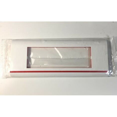 Legrand 075164 - Plaque Mosaic - 6 Modules horizontal - blanc/rouge