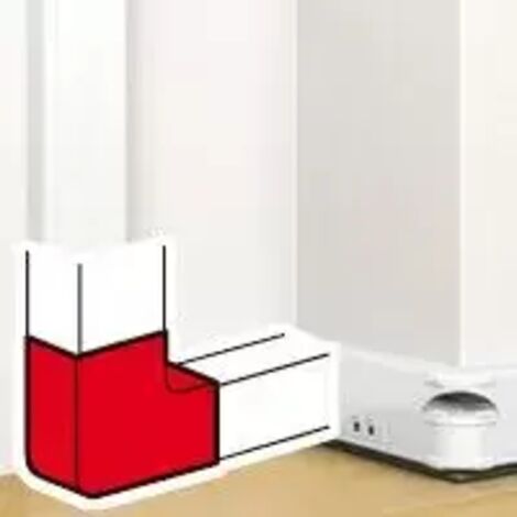 Legrand 075644 90°-Flachwinkel für Mosaik-Direktclip-Kabelkanäle 50 x 145 mm