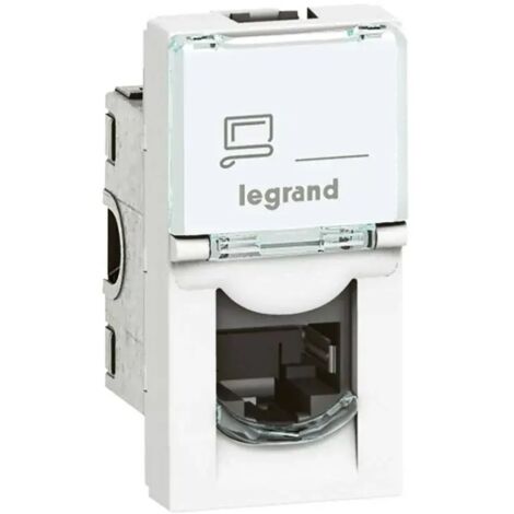 Legrand 076563 - Toma mosaico RJ45 Prog - Cat.6 - STP - Metal blindado - 1 mod - blanco - LCS≤