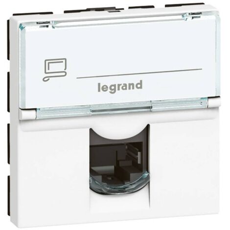 Prise Téléphone RJ11 Mosaic Legrand 074261 – Blanc – Pour Installation Murale