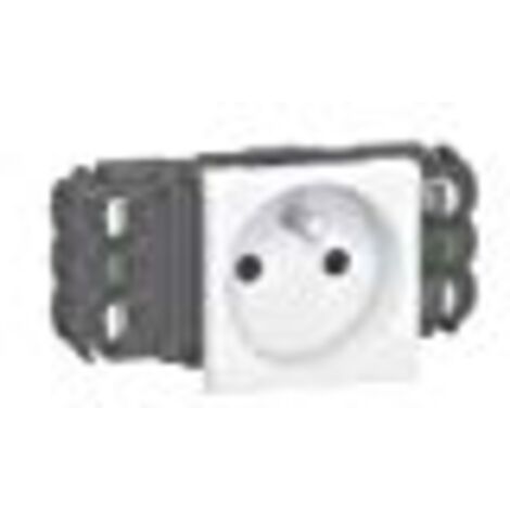 Legrand 077132 - Toma mosaico Prog - 2P+T con caja de descarga - 2 mod - blanco