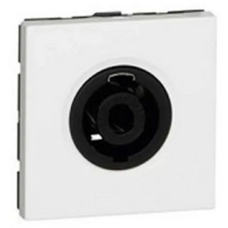 Legrand 078760 - Prise audio Prog Mosaic - Speakon 4 contacts - 2 mod - blanc