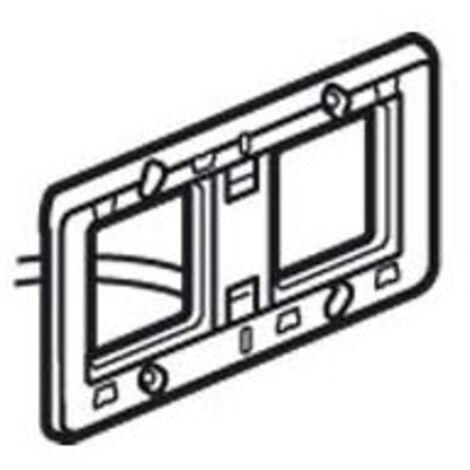 Legrand 080258 Support lumineux batibox Mosaic 2P 4mod horizontal