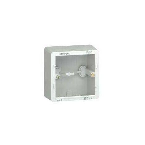 Legrand 085540 - Sagane - Cadre saillie Plexo 1 poste 82x82x40mm - Gris