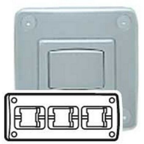 Legrand 085558 - Placca SAGANE ROC - ORIZZONTALE - 3 POSTI