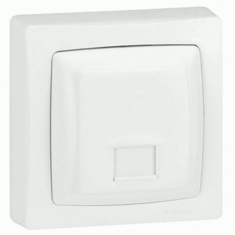 Legrand 086033 – Prise RJ45 Numéris/Internet 8 Kontakte Appareillage Saillie Complet – Weiß