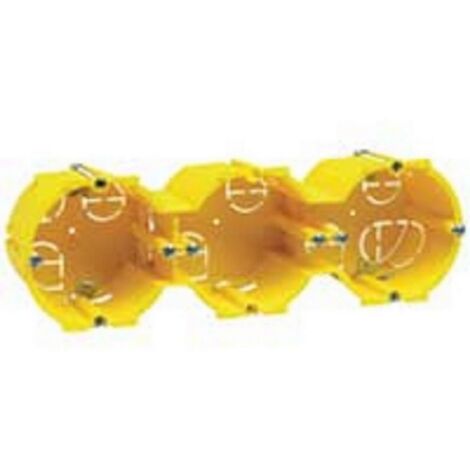 Legrand 089345 – EINGEBAUTER BATIK-TROCKENWANDKASTEN – Ø65 – 3 HORIZONTALE PFOSTEN –