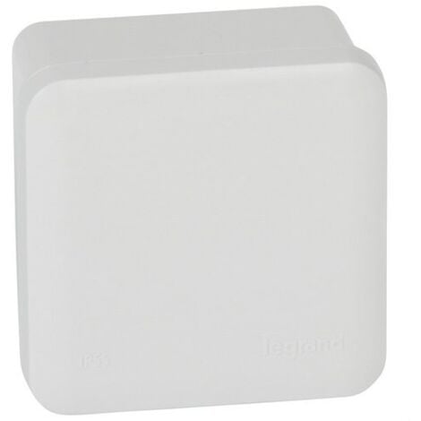 LEGRAND 092011  Caja plexo cuadrada sin conos IP55/IK07 80x80x45mm sin entradas con tapa opaca a presión fabricada en termoplás
