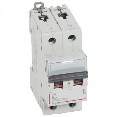 Legrand 407492 Disyuntor dx≥ 6000 tornillo/tornillo 2p 230/400v 6A 10ka - curva B - salida protectora
