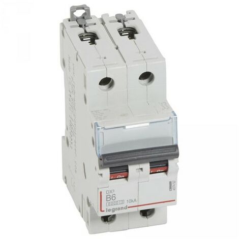 Legrand 407492 Interruttore automatico dx≥ 6000 vite/vite 2p 230/400v 6A 10ka - curva B - partenza protettiva