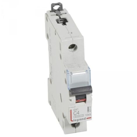 Legrand 407649 Circuit breaker dx≥ 6000 - screw/screw - 1P 230/400V 4A 10kA - curve C - protection departure