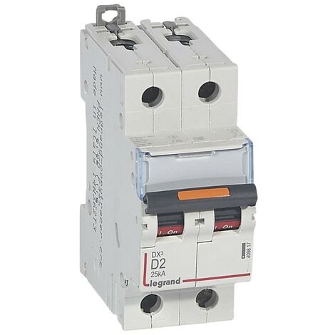 Legrand 409817 Disjoncteur dx≥ - vis/vis - vis/vis - 2p/230-400v/2a/25ka/D