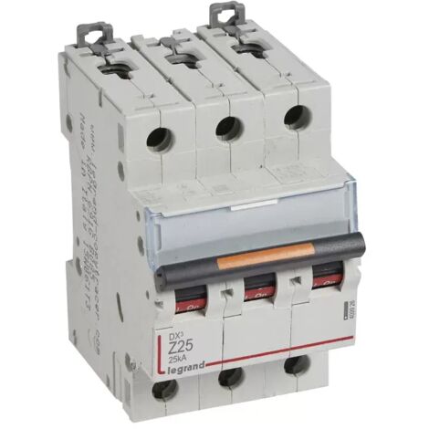 Legrand 409926 Leistungsschalter dx≥ 25ka – Z-Kurve – 3P 400 V  25 A – Schraube/Schraube – 3 Module
