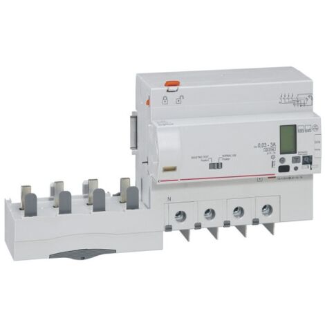 Legrand 410659 Bloc différentiel adaptable dx³-à vis-4p- 400v-mesure- 125 a - type hpi - 30/3000ma - 7,5 m