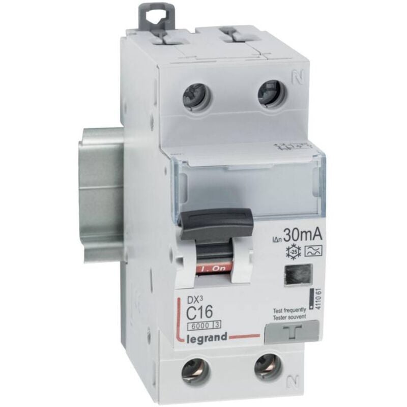 Legrand - 411061 DX3 fils C16 a 1P + n 6 ka 30 ma a