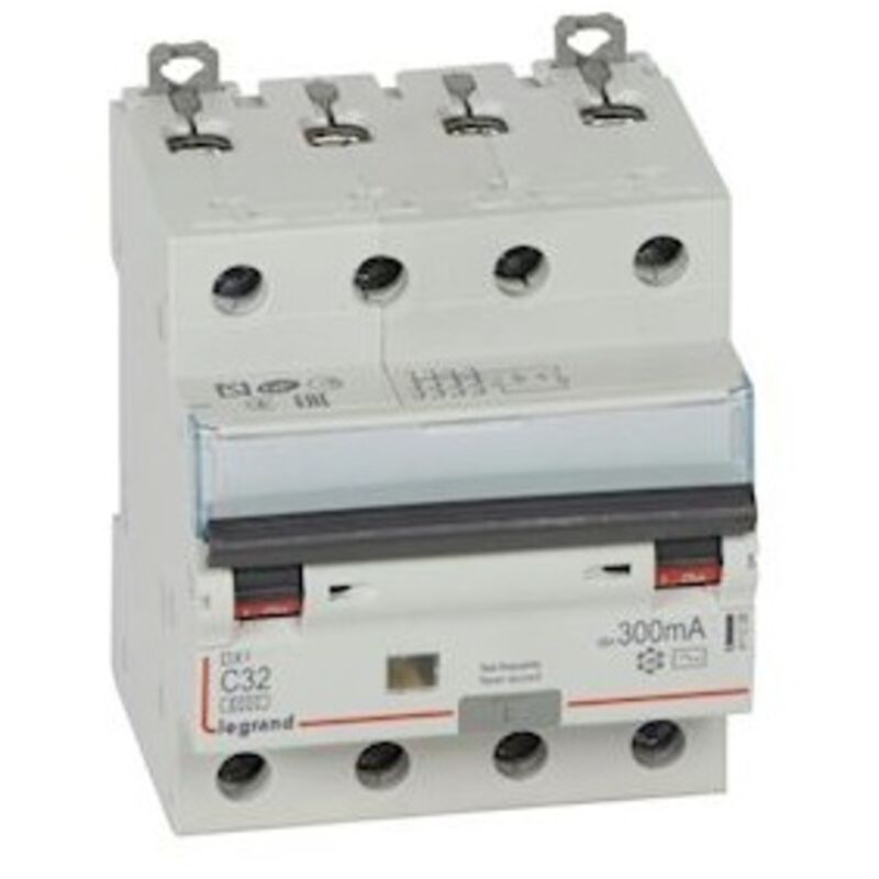 Legrand - Disjoncteur différentiel DX3 6000 vis/vis 4 Pôles 400V 32A type ac 300mA 10kA courbe c 4 Modules 411208