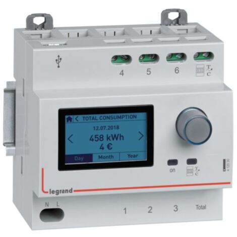 Legrand 412030 Modulo Ecocompteur per la misurazione dei consumi su 5 stazioni 230V 5 moduli