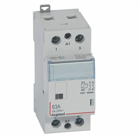Legrand – Contacteur pour tableau électrique 63A – Tension 230V – 2 contacts NF – Bipolaire pour gestion circuits électriques