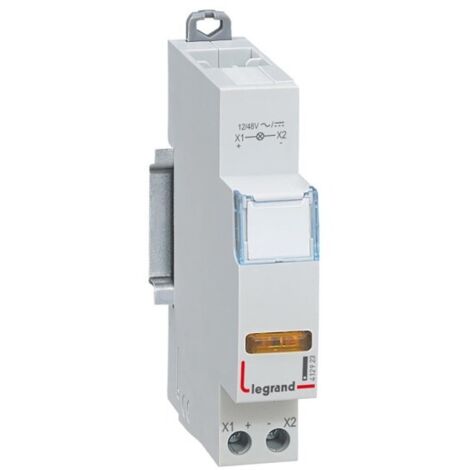Legrand 412923 Voyant à LED CX³ simple 12V à 48V jaune 1 module