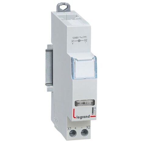 Legrand 412925 Voyant à led cx³ - simple 12/48 v blanc - 1 module