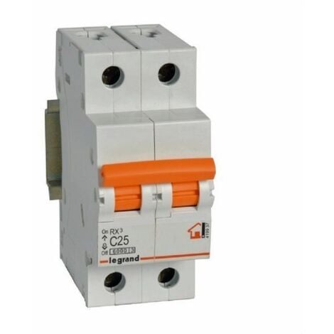 LEGRAND 419937 Magnetotérmico vivienda RX3 2P 6kA 25A