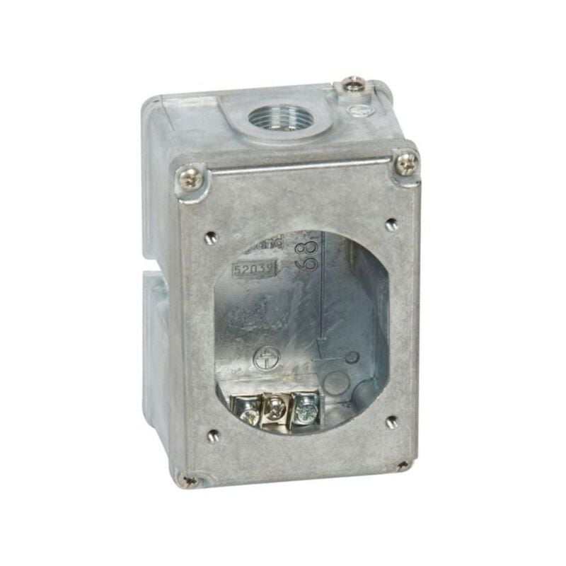 Boîtier réversible simple Hypra pour prise 2P+T IP44 16A - métal Legrand